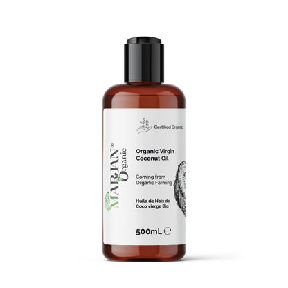Organic Virgin Coconut Oil. Cold-pressed. Deep moisture for skin, hair &amp; massage