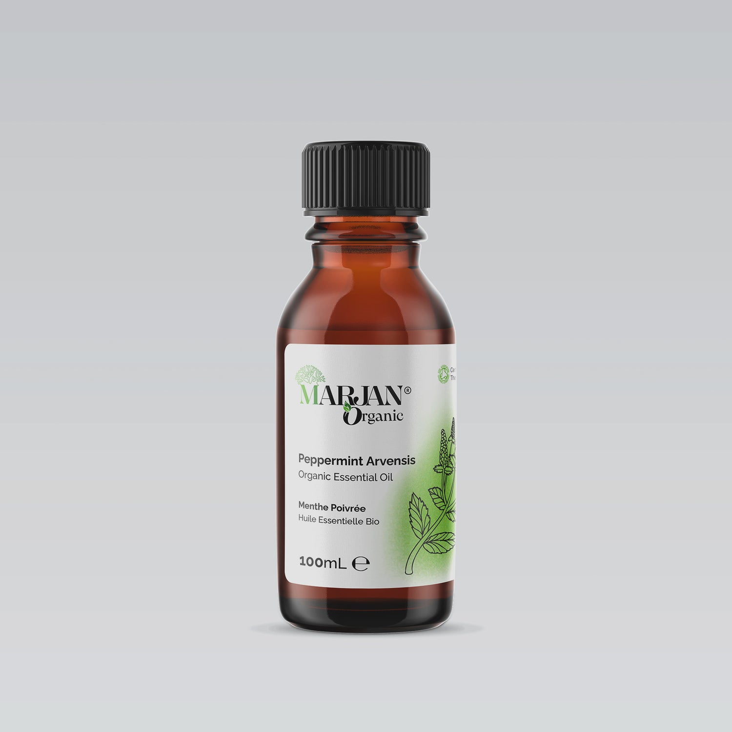 Organic Peppermint Arvensis Essential Oil (Certified by The Soil Association)