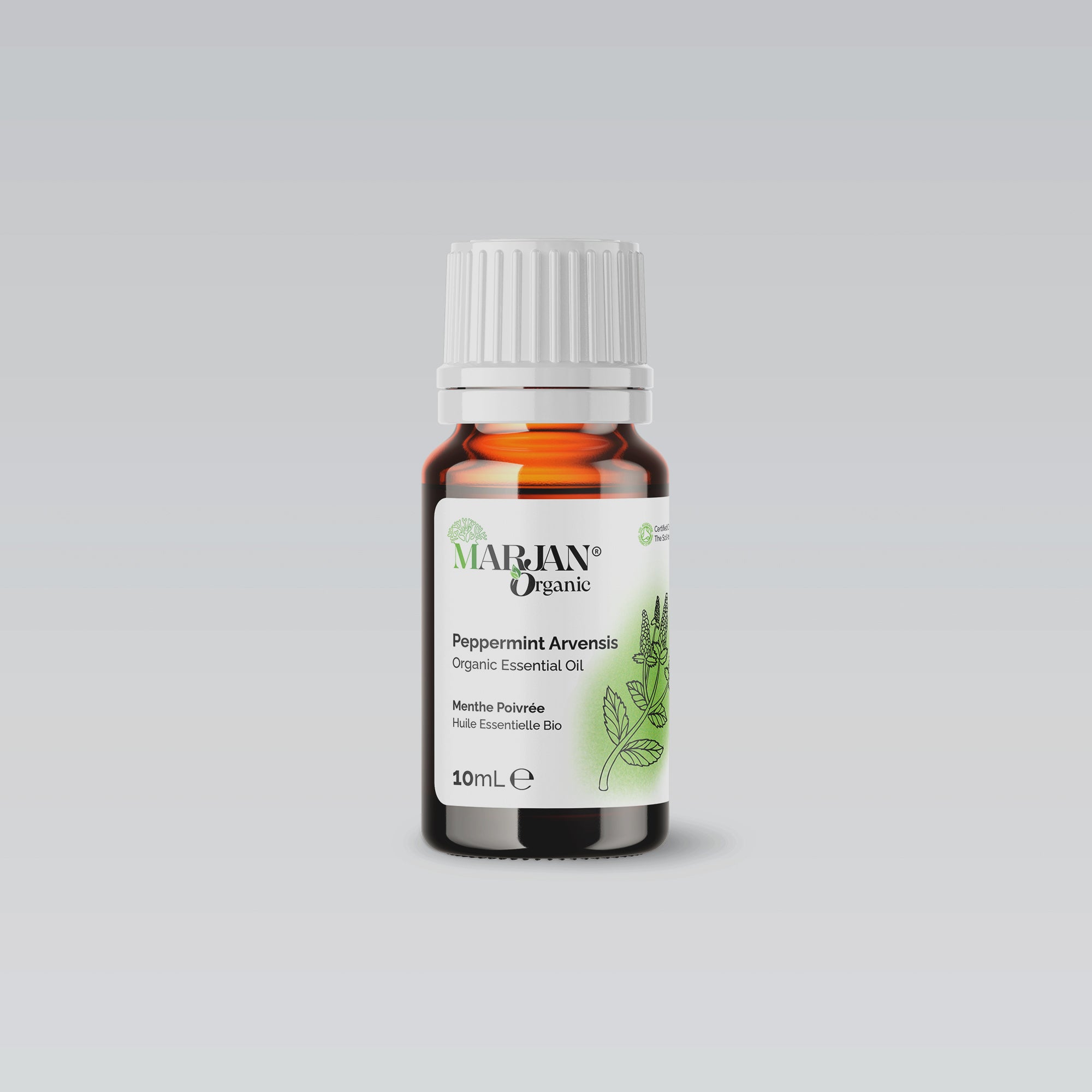 Organic Peppermint Arvensis Essential Oil (Certified by The Soil Association)