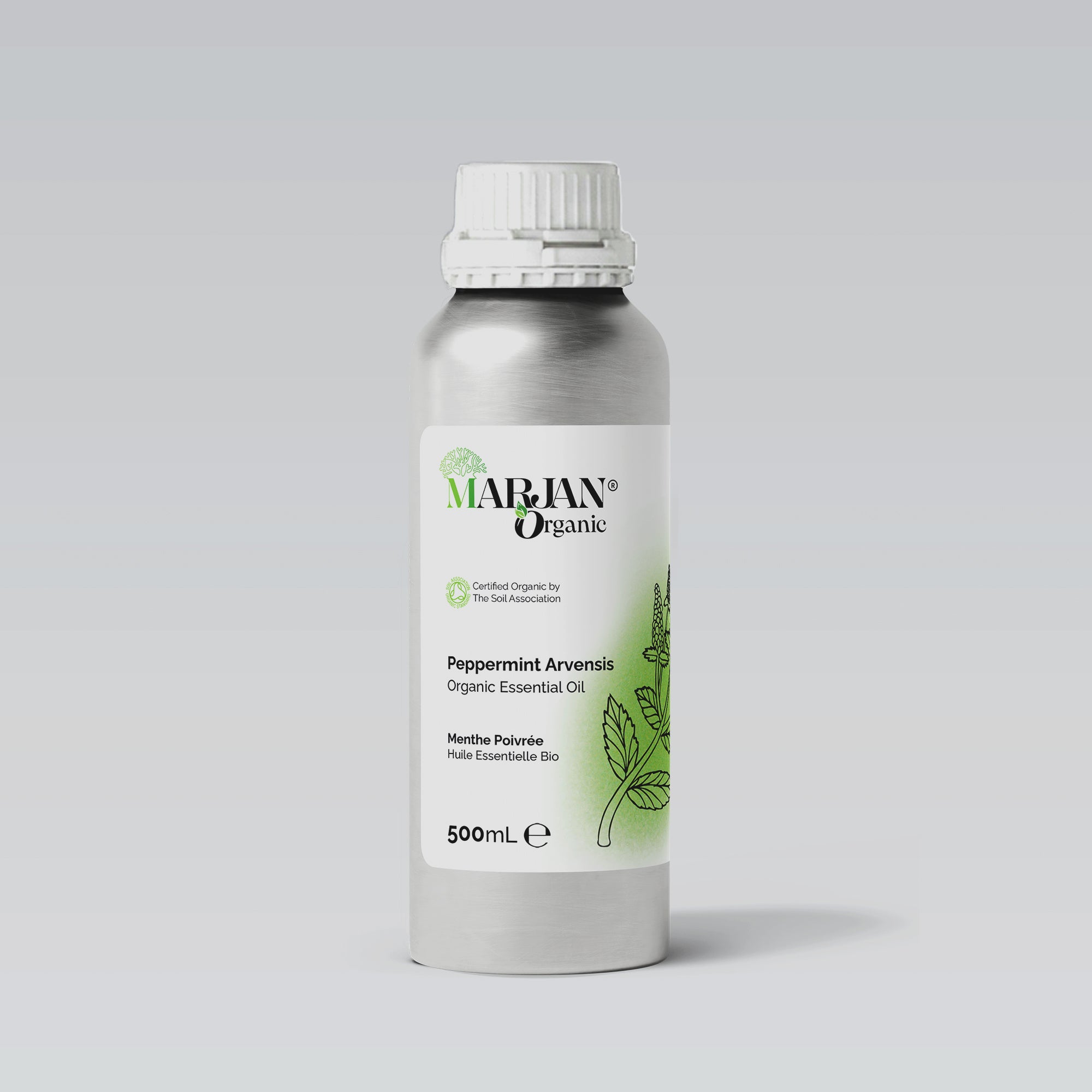 Organic Peppermint Arvensis Essential Oil (Certified by The Soil Association)