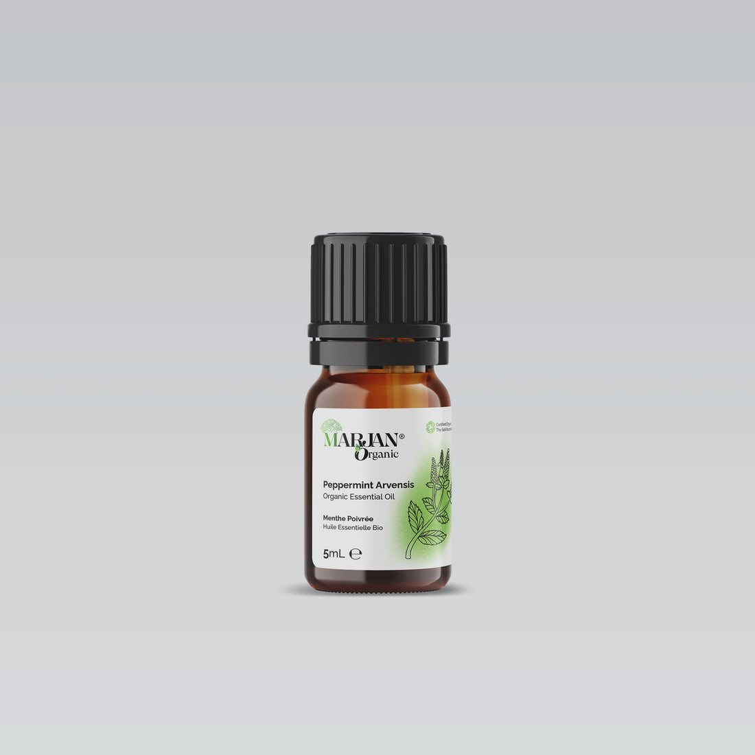 Organic Peppermint Arvensis Essential Oil (Certified by The Soil Association)