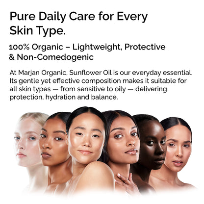 Huile de tournesol biologique – Huile 100 % naturelle et pure pour les cheveux et la peau