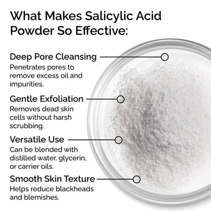 Salicylic Acid Powder 30 g – Fine Cosmetic Grade – Suitable for All Skin Types – Les Laboratoires Corail