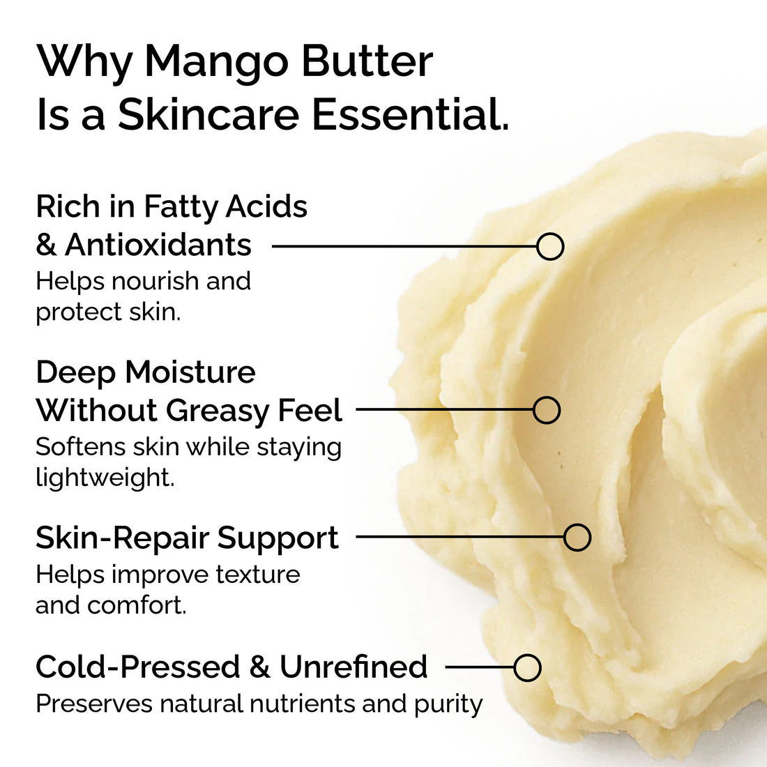 Unrefined Mango Butter – For Skin, Hair &amp; Stretch Marks