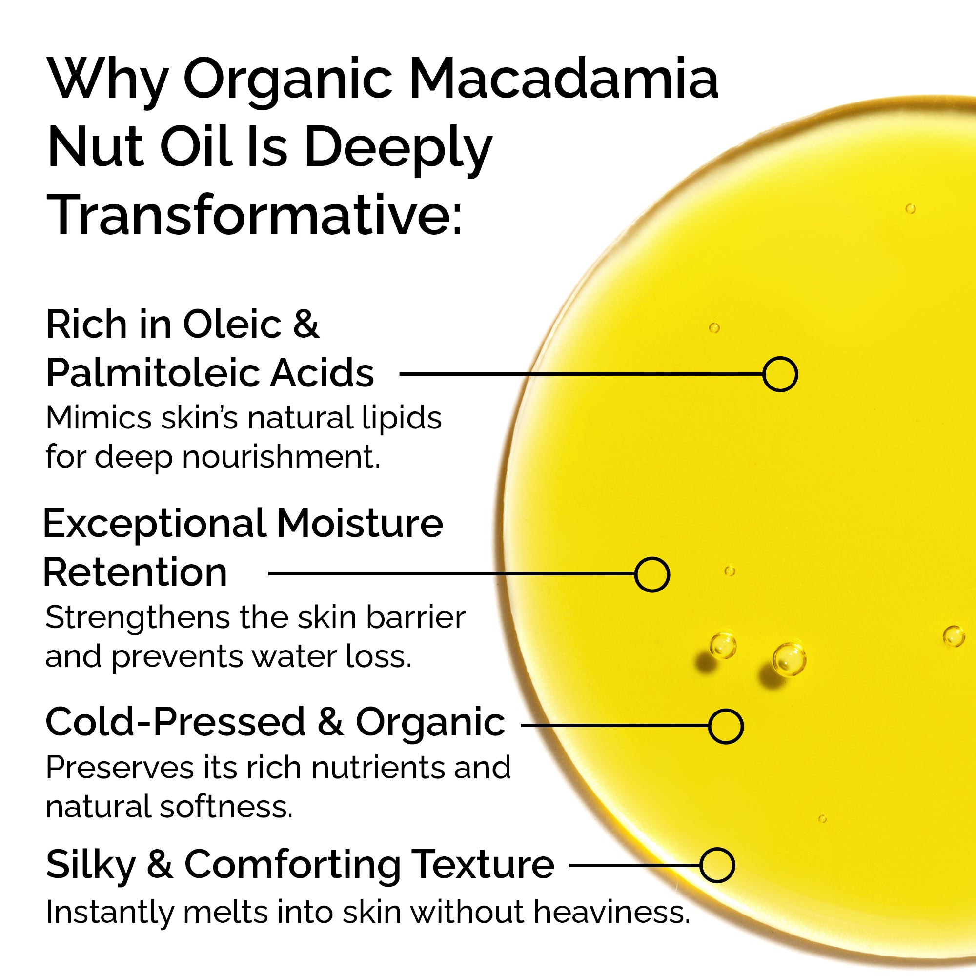 Organic Macadamia Oil – Pure &amp; Cold-Pressed for Face, Body &amp; Hair