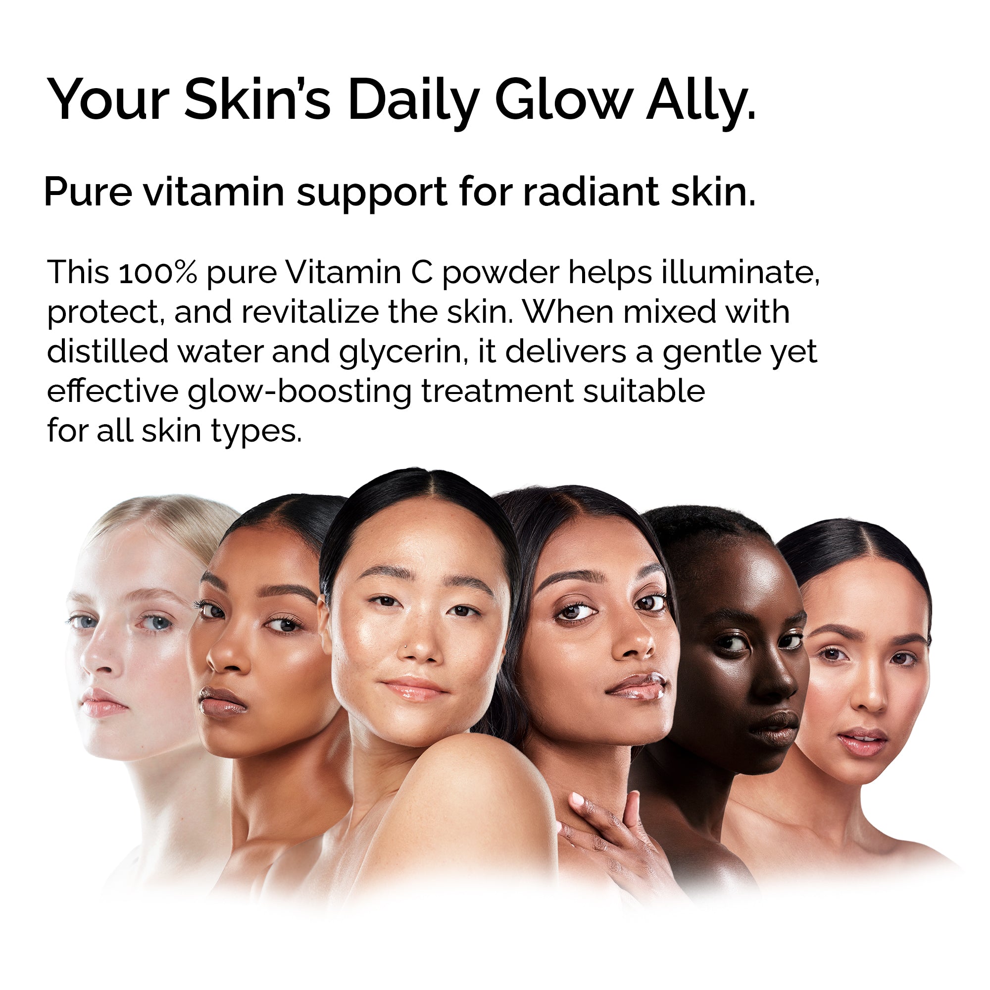 Pure L-Ascorbic Acid (Vitamin C) Powder 30g – For Face, Skin, Body &amp; Hair Brightening Care